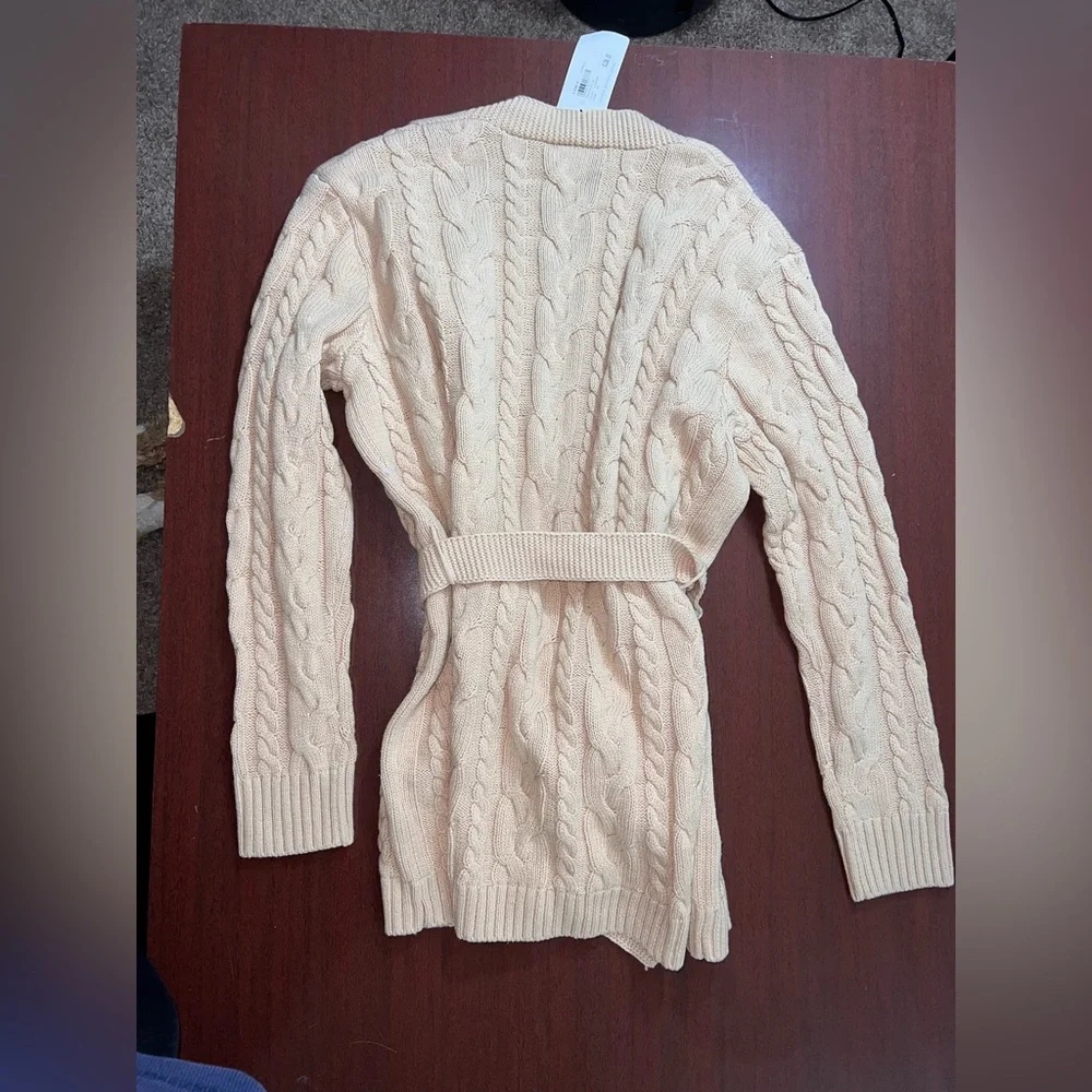 Evereve Beige Belted Cardigan Sweater - Picture 5 of 5